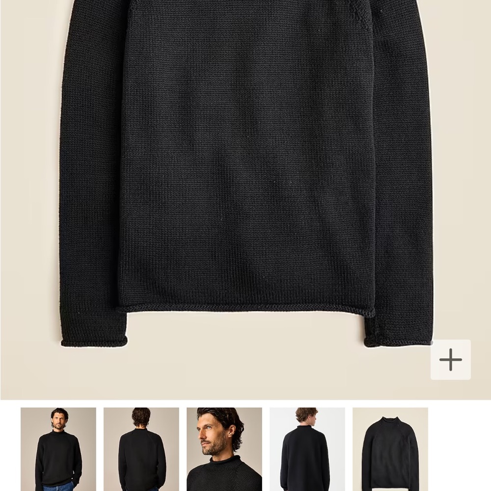 J. Crew Black Rollneck Sweater